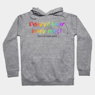 Disabled Queer People Exist! (Nice to meet you!) Hoodie